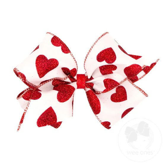 KING GLIT Heart Tafetta Bow