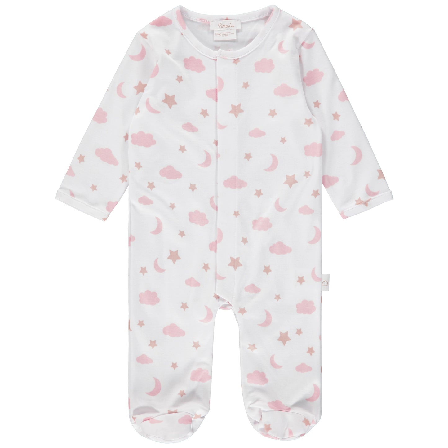 Footie- Moon and Stars (Pink)