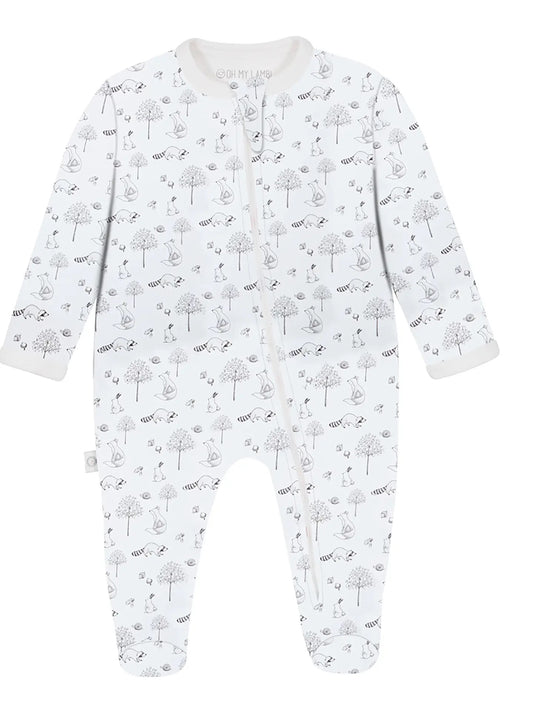 Gray Raccoon Baby Pajama