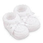 White/Pink  Newborn Bootie