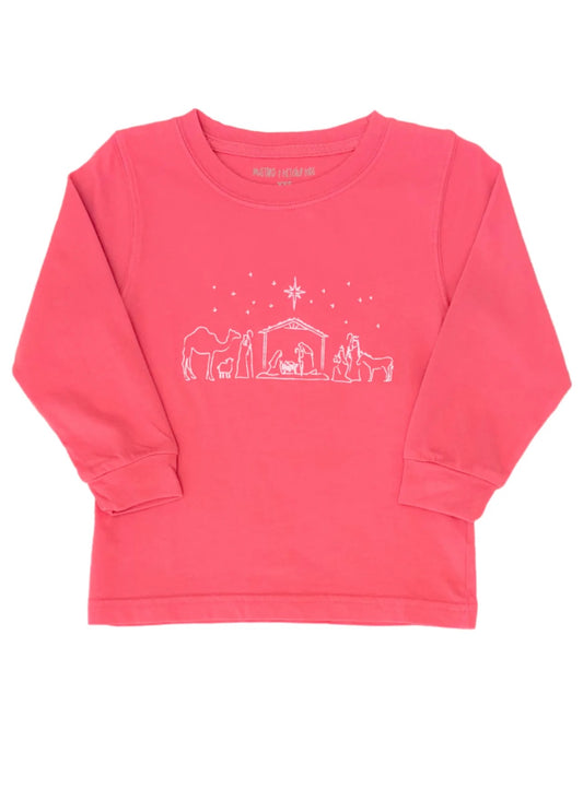 LS Pink Nativity T- Shirt