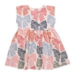 Girls Adaline Dress Multi Striped Bows