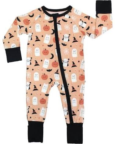 Boo-Tastic Glow-in-the-Dark Halloween Bamboo Convertible Baby Pajamas