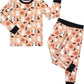 Boo-Tastic Glow-in-the-Dark Halloween Two-Piece Bamboo Long Sleeve Kids Pajama Pants Set