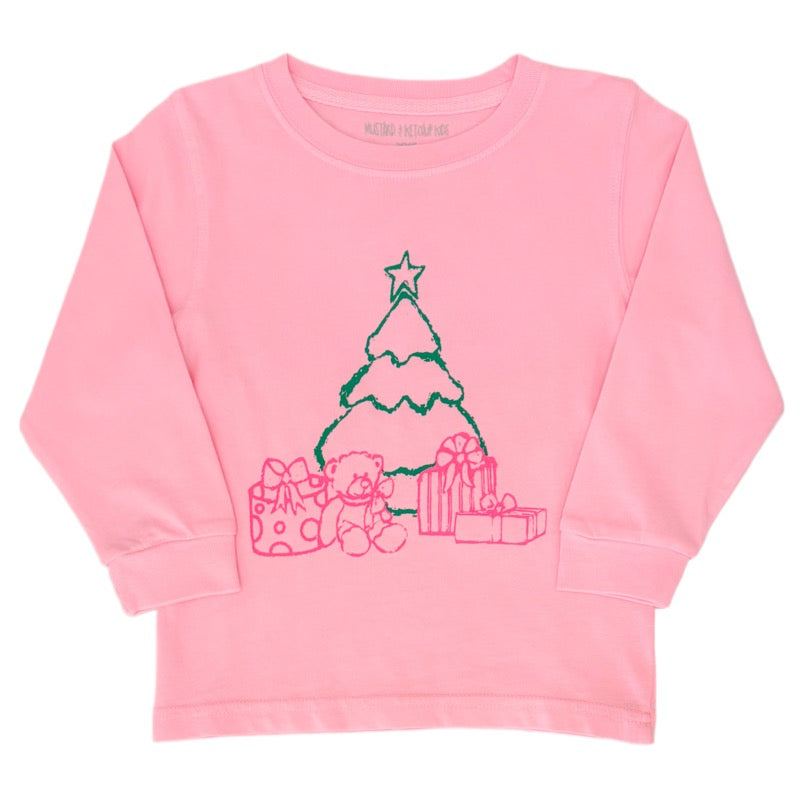 LS Pink Christmas Tree with Presents T-Shirt