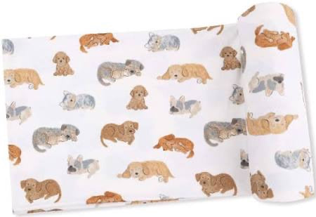 Napping Puppies Swaddle Blanket