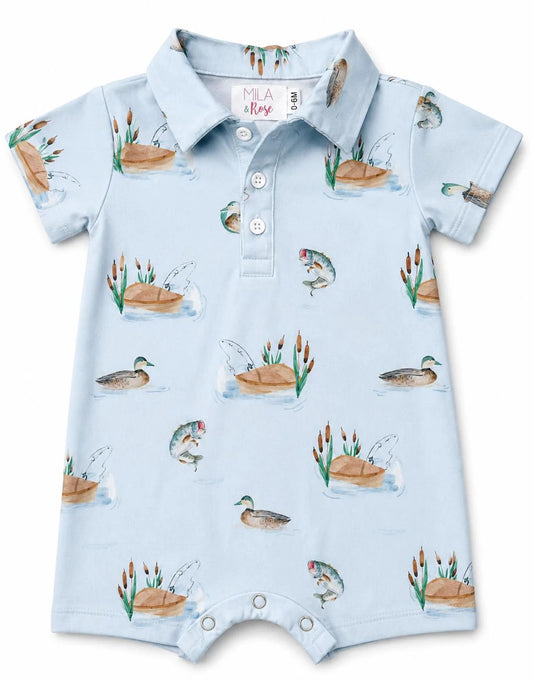 Lake Day Polo Shorty One Piece