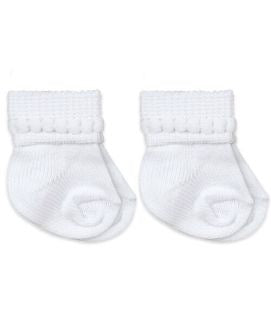 white/white newborn Sock