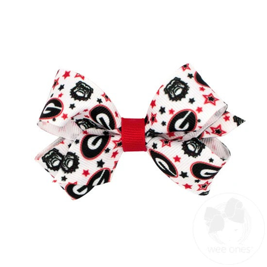 Mini College Star Print Bow