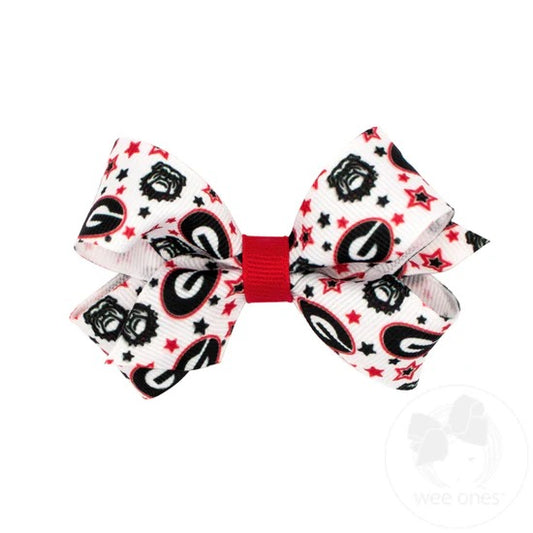 Mini College Star Print Bow