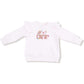 Ruffle Shoulder French Terry Sweatshirt- Gingerbread