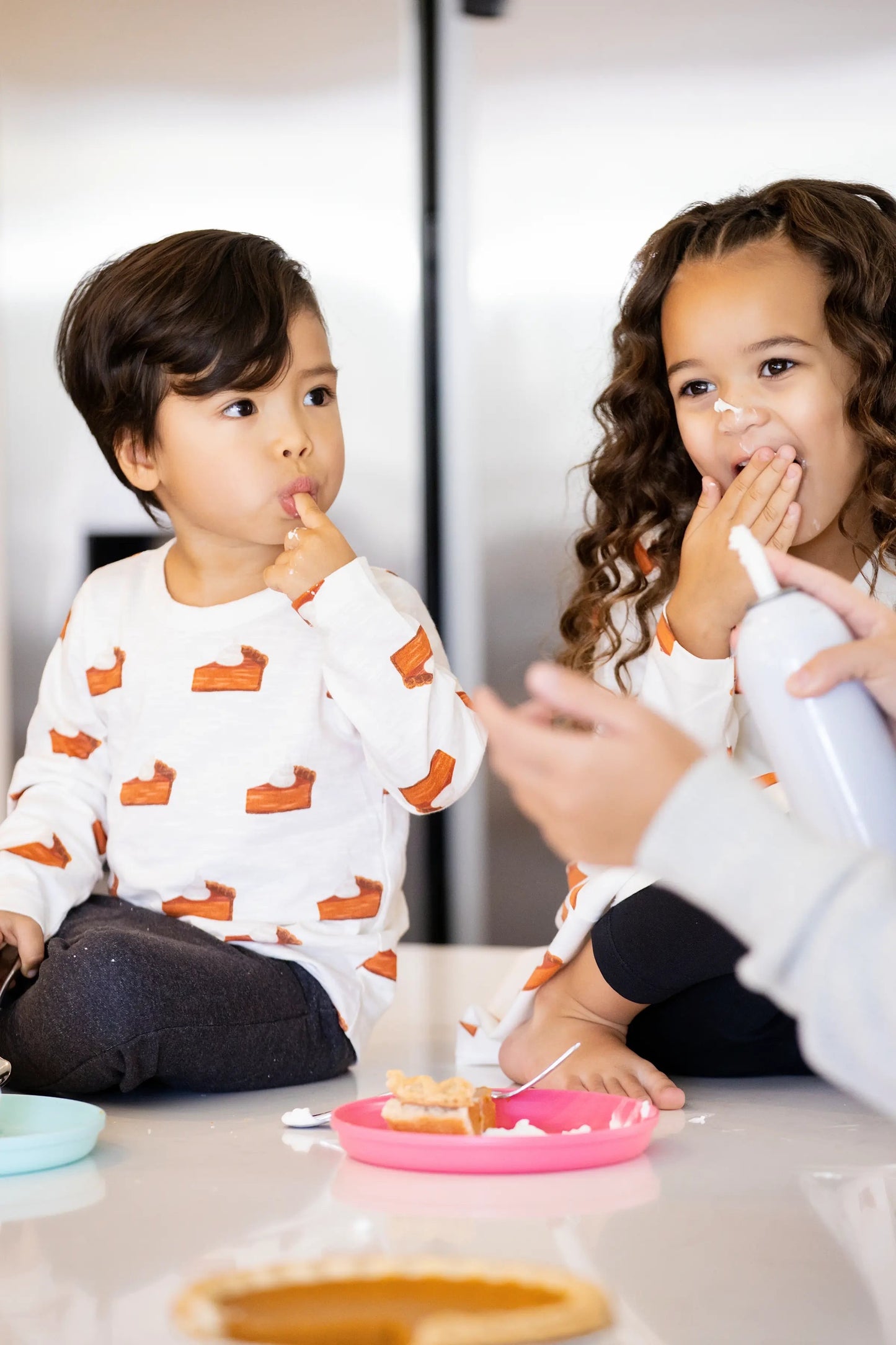 Thanksgiving Long Sleeve Let's Dance Dress_Pumpkin Pie Slice
