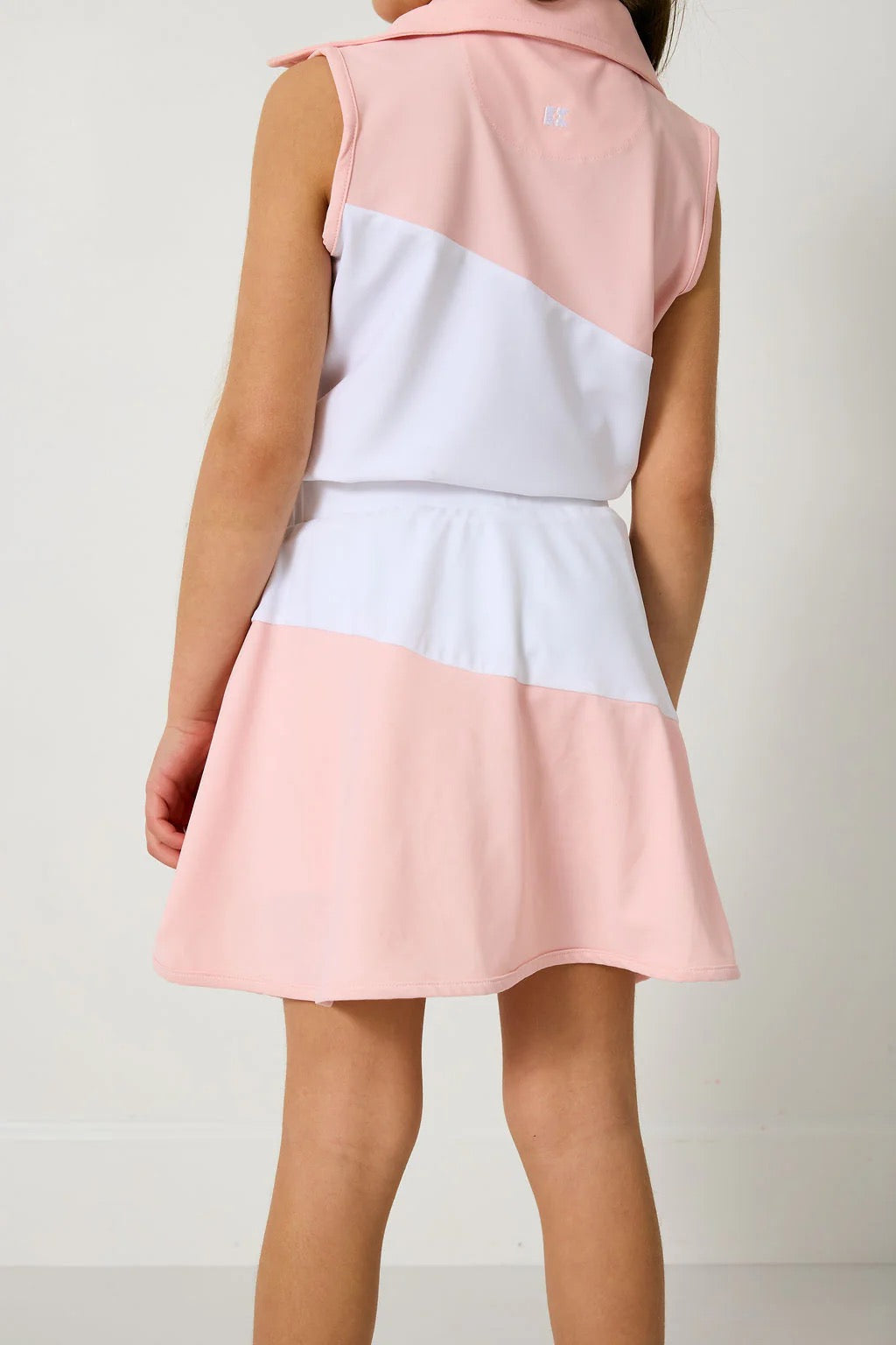 Pink and White Half Court Skort