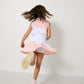 Pink and White Half Court Skort