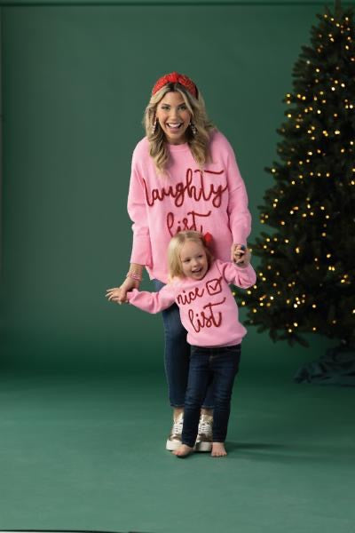 Holiday List Sparkle Sweatshirt- Kids