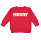 Merry Patch Christmas Sweatshirt Girls