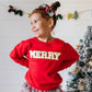 Merry Patch Christmas Sweatshirt Girls