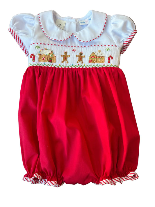 Rosie Gingerbread Smocked Bubble
