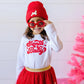 Santa Baby Red Christmas Long Sleeve Shirt- White
