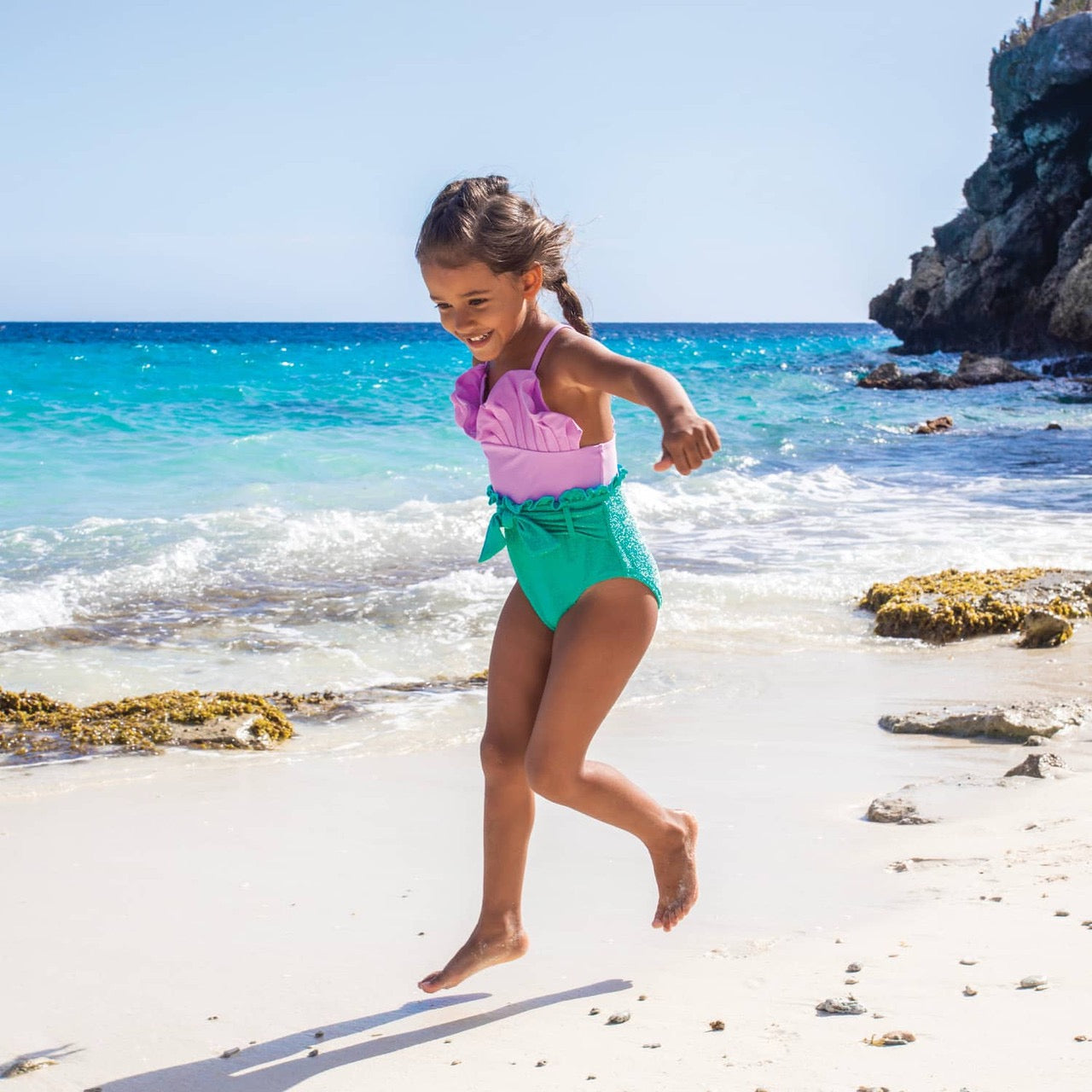 One-Piece H20 and Shimmer Pink & Green