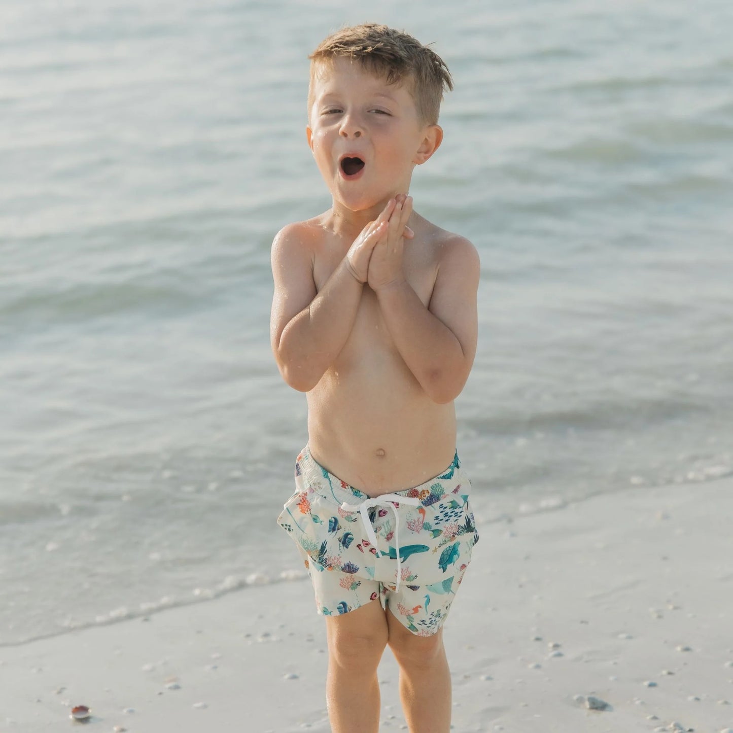 Coral Reef Boys Swim Trunks
