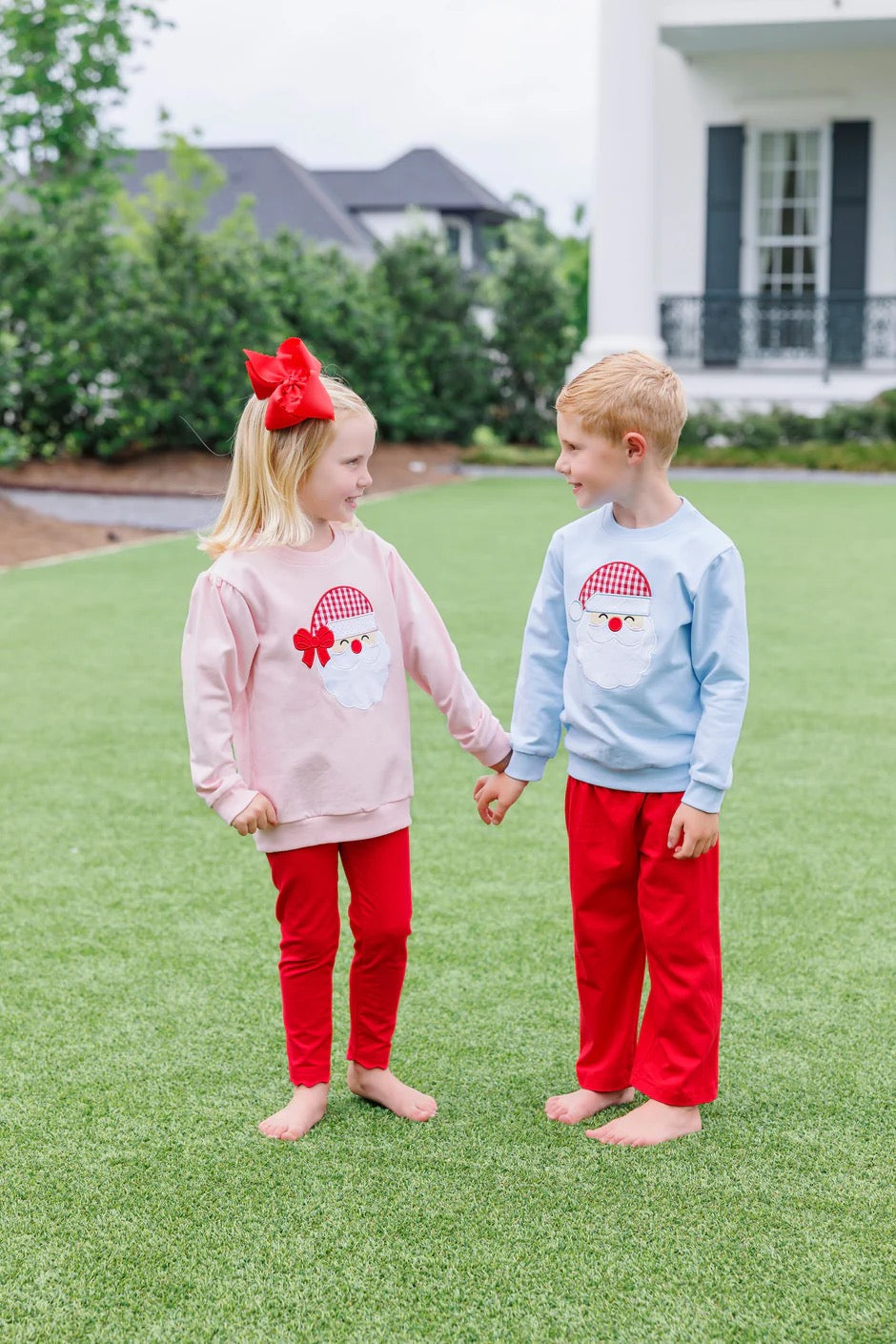 French Terry Pullover- Santa Light Pink