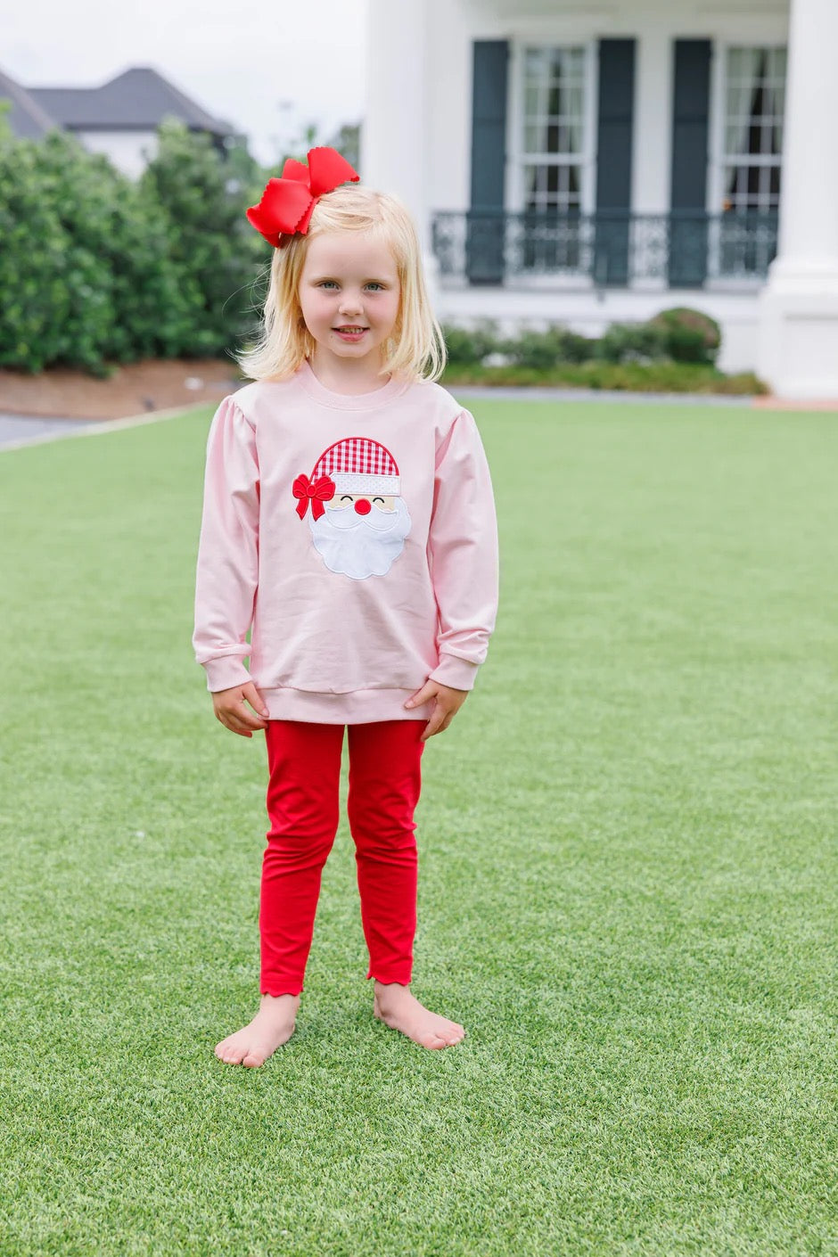 French Terry Pullover- Santa Light Pink