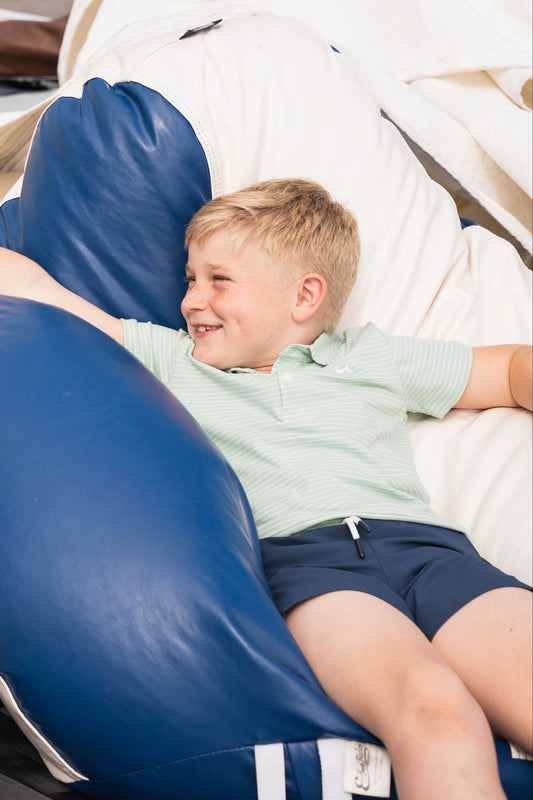 Banks Boys SS Polo Seafoam/White Stripe 