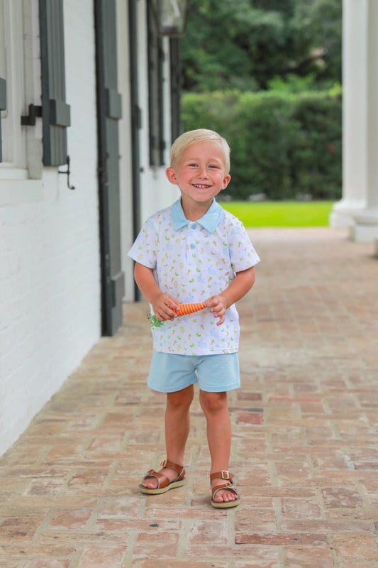 Trotter Street Kids Cottontail Polo Short Set