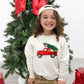 Christmas Truck Patch Sweatshirt- Natural