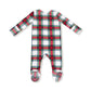 Holiday Plaid 2 Way Footie
