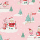 Mrs. Claus and Elves Golfing- 2 way Zipper Ruffle Back Footie All Pink