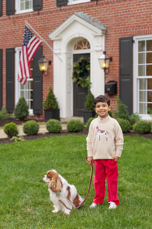 Isaacs Intarsia Pup Sweater