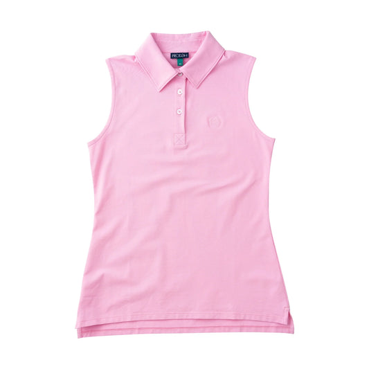Pink Frosting Girls Sleeveless Solid Cotton Polo