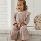 Ruffle Cozy Stripe Set - Mulberry