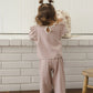 Ruffle Cozy Stripe Set - Mulberry