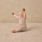 Short Sleeved Jumpsuit Almond Stripe