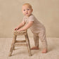 Short Sleeved Jumpsuit Almond Stripe
