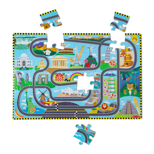 Track Floor Puzzle: 48 Pieces