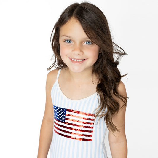 Americana Girls Sequin Suit