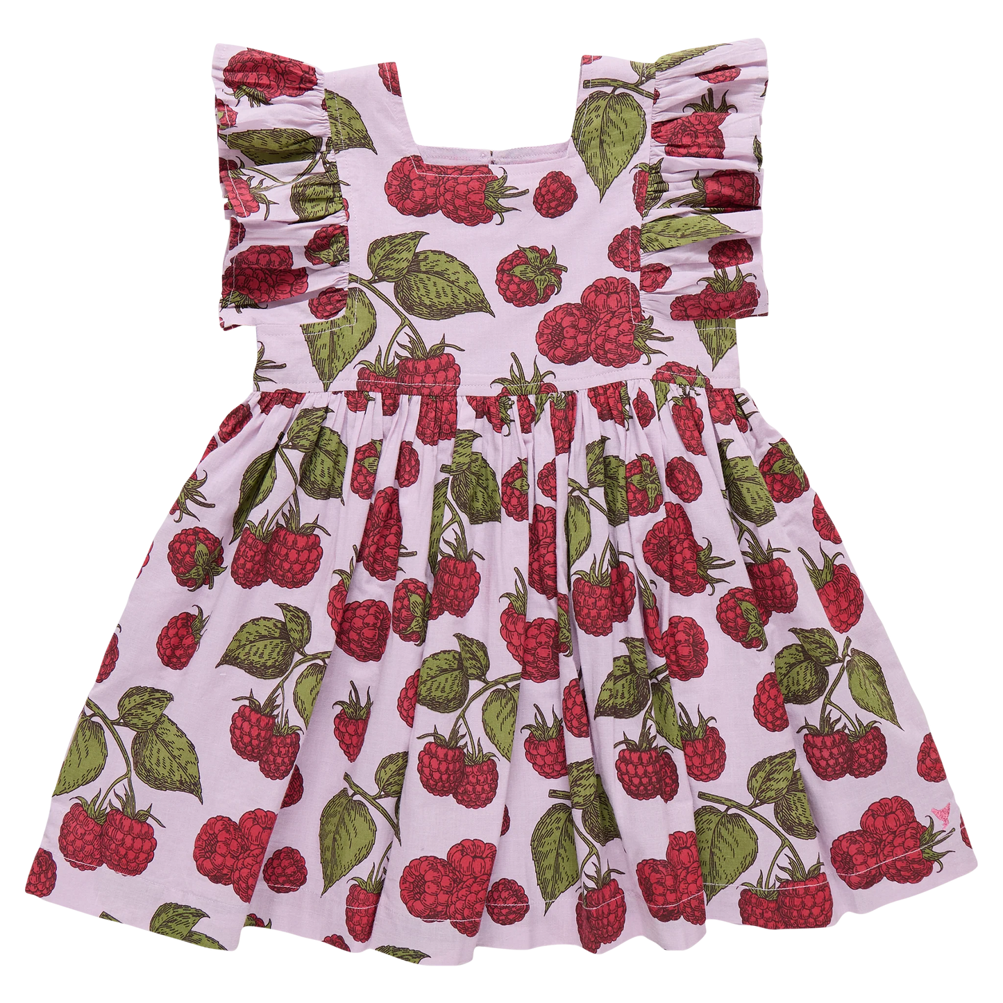 Girls Lavender Raspberries Dress- Elsie Dress