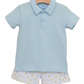 Trotter Street Kids Cottontail Solid Polo Short Set
