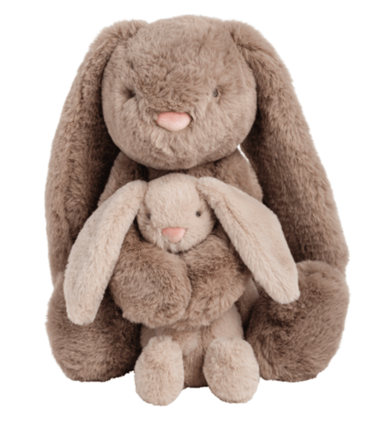 MudPie Mommy and Baby Bunny Plushy Pair