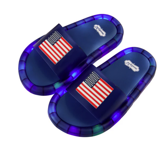 MudPie American Flag light up Sandal