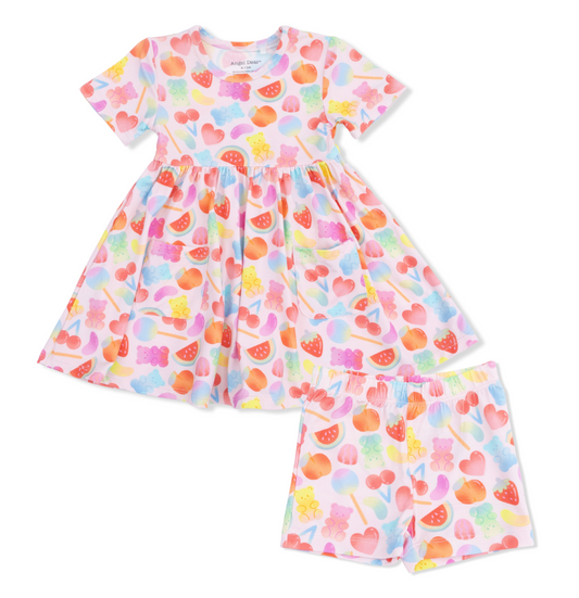 Angel Dear Twirly Dress with Short Set