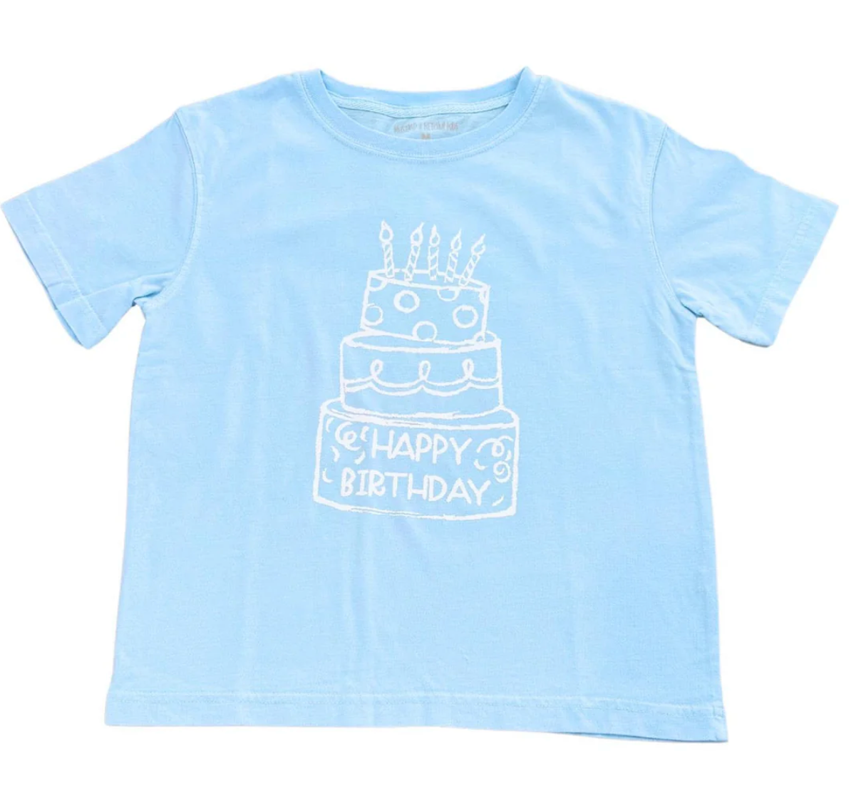 Mustard & Ketchup Kids Light Blue Happy Birthday T-Shirt
