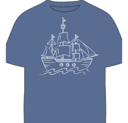 Mustard & Ketchup kids Pirate Ship T-Shirt