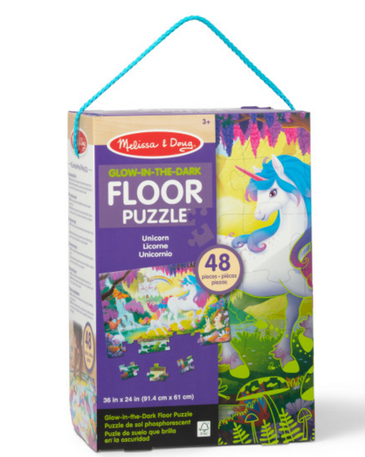 Melissa & Doug Glow in the Dark Unicorn Floor Puzzle