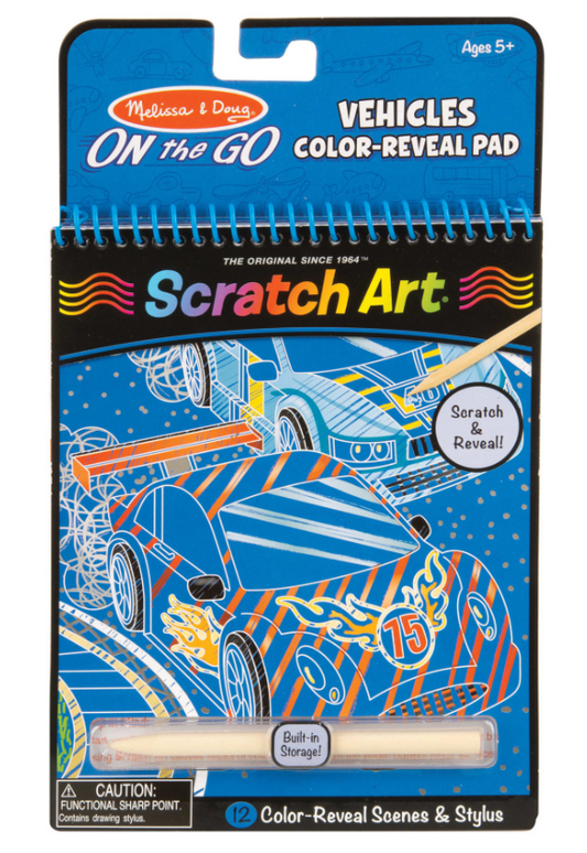 Melissa & Doug On the Go Scratch Art - Vehicles