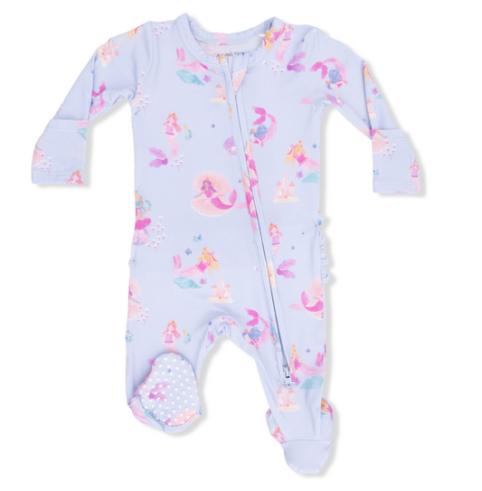 Angel Dear Mermaid Princesses Zipper Footie